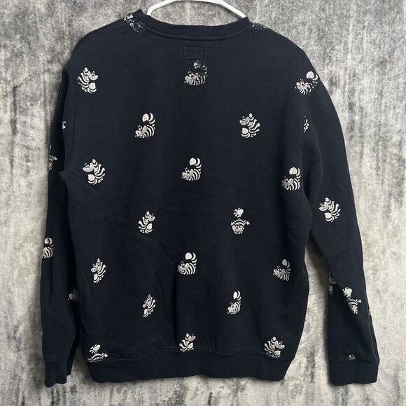 Disney Vans Large Black & White Cheshire Cat Sweatshirt Glow in the Dark - Picture 8 of 9